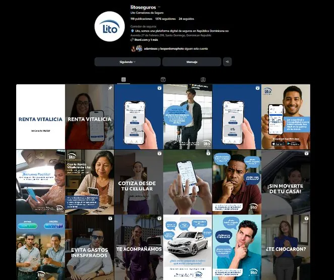 Feed de Instagram gestionado por DUA